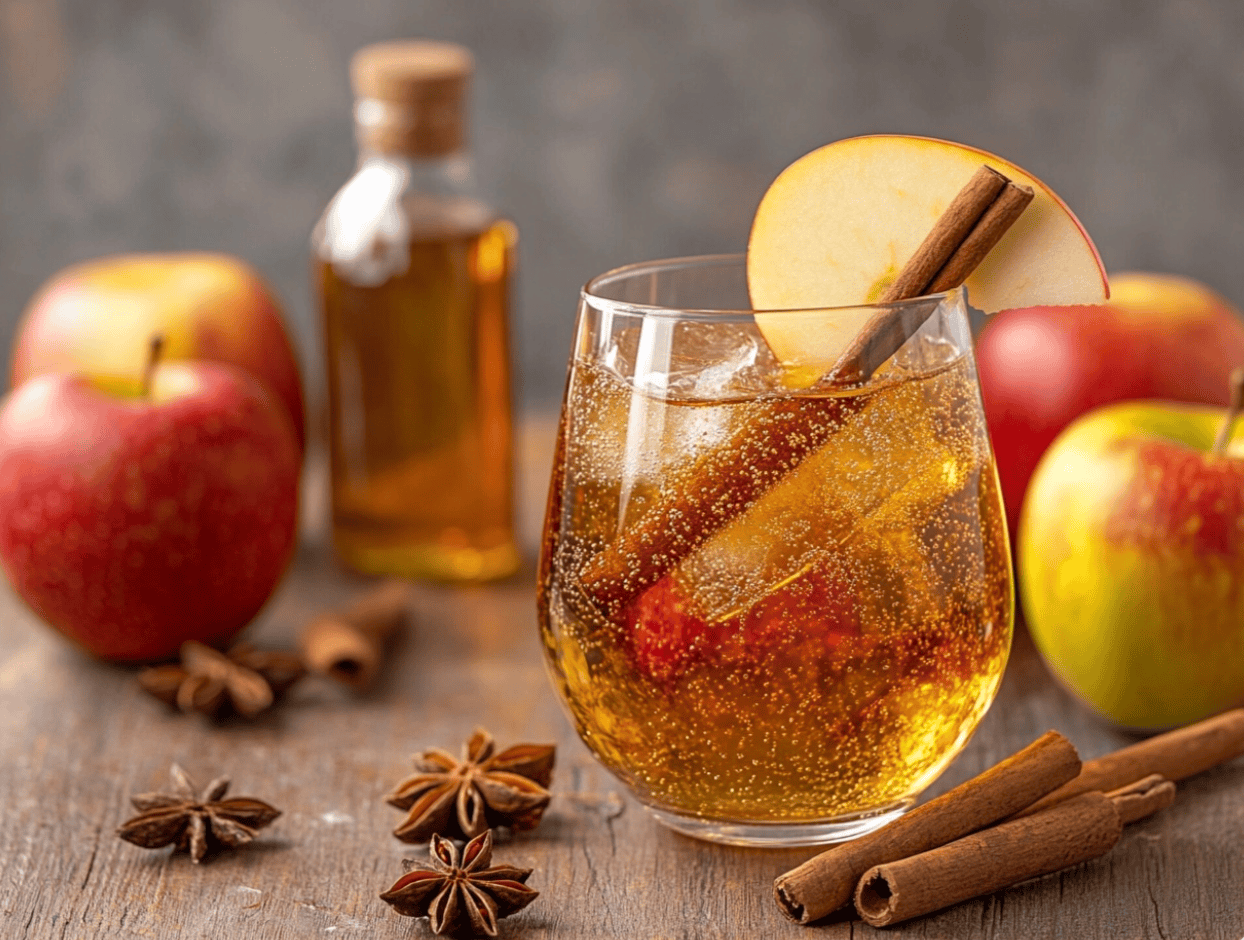 Cinnamon Apple Sparkle: A Festive Mocktail Full of Cozy Bubbles